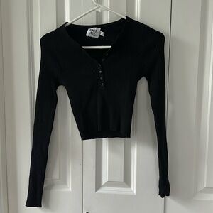Black princess Polly cropped sweater